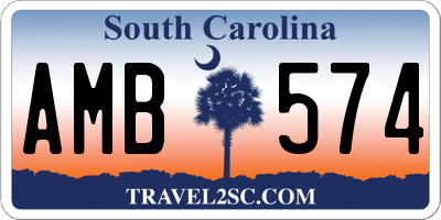 SC license plate AMB574