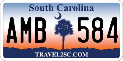 SC license plate AMB584