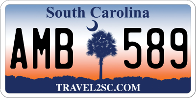 SC license plate AMB589