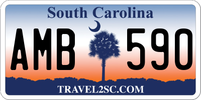 SC license plate AMB590