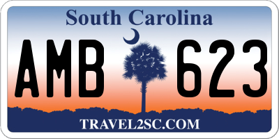 SC license plate AMB623