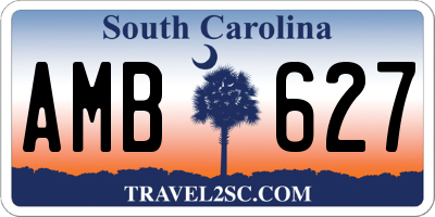 SC license plate AMB627