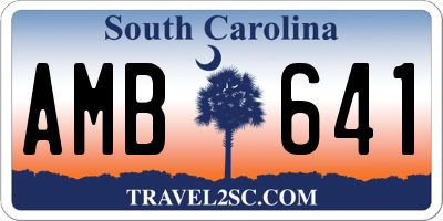 SC license plate AMB641