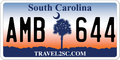 SC license plate AMB644