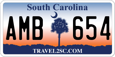 SC license plate AMB654