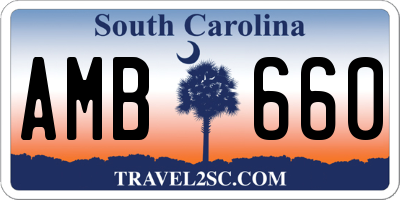 SC license plate AMB660