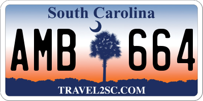 SC license plate AMB664