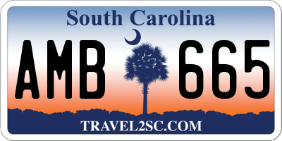 SC license plate AMB665