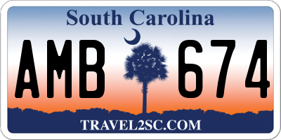 SC license plate AMB674