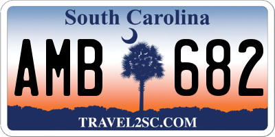 SC license plate AMB682
