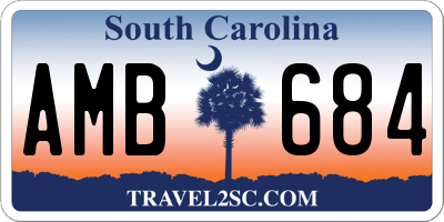 SC license plate AMB684