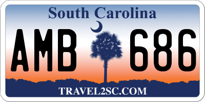 SC license plate AMB686
