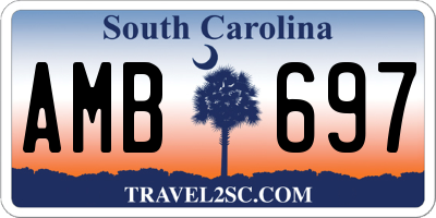 SC license plate AMB697