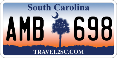 SC license plate AMB698