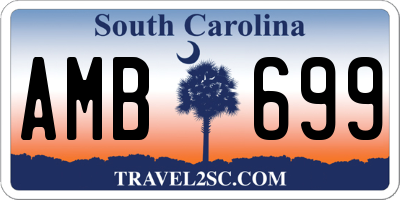 SC license plate AMB699
