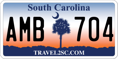 SC license plate AMB704