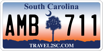 SC license plate AMB711