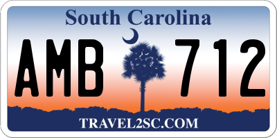 SC license plate AMB712