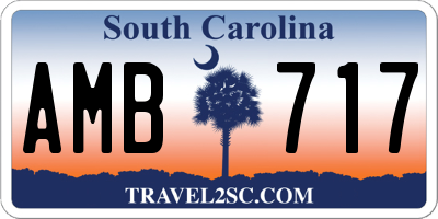 SC license plate AMB717