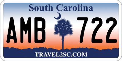 SC license plate AMB722