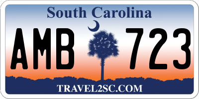 SC license plate AMB723