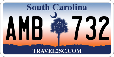 SC license plate AMB732