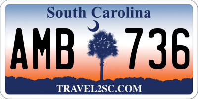 SC license plate AMB736
