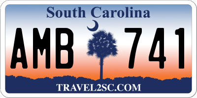 SC license plate AMB741