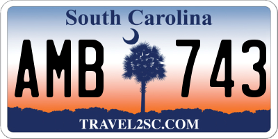 SC license plate AMB743