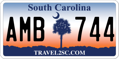 SC license plate AMB744