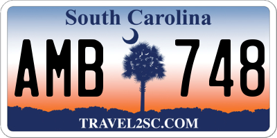 SC license plate AMB748