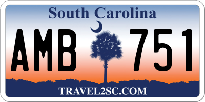 SC license plate AMB751