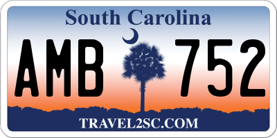 SC license plate AMB752