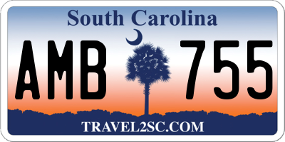 SC license plate AMB755