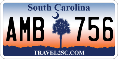 SC license plate AMB756