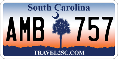SC license plate AMB757
