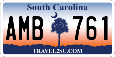 SC license plate AMB761