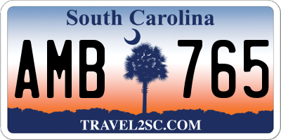 SC license plate AMB765