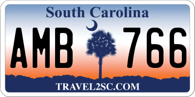SC license plate AMB766
