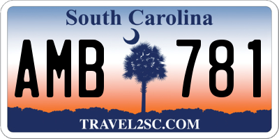 SC license plate AMB781