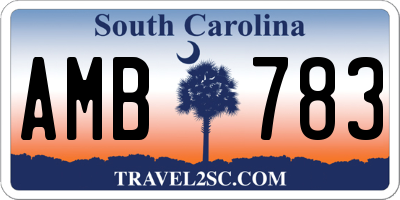 SC license plate AMB783