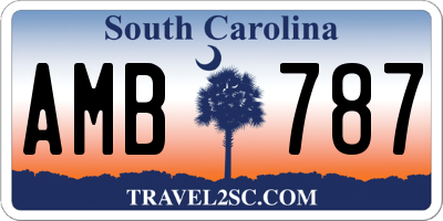 SC license plate AMB787