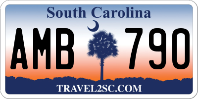SC license plate AMB790