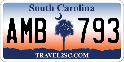 SC license plate AMB793