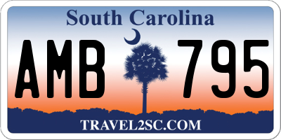 SC license plate AMB795