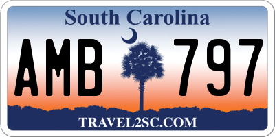 SC license plate AMB797