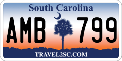SC license plate AMB799