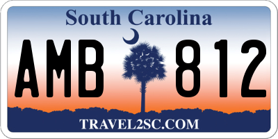 SC license plate AMB812
