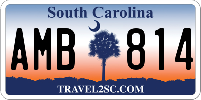SC license plate AMB814