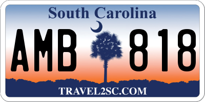 SC license plate AMB818